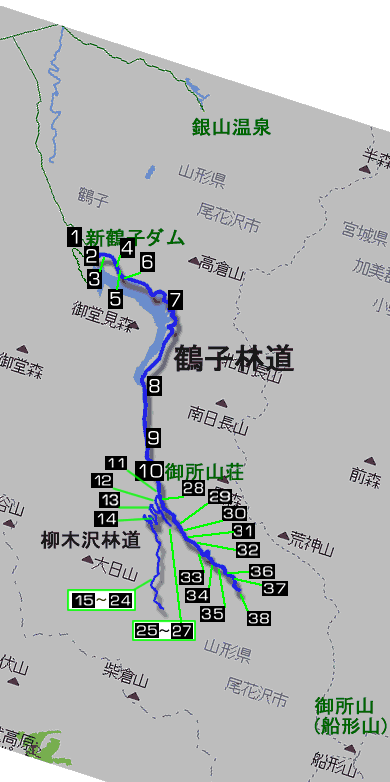 図上の番号をクリックすると､右側のフレームに解説が表示されます。